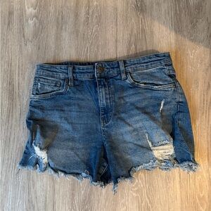 KUT Blue Distressed Jean Shorts